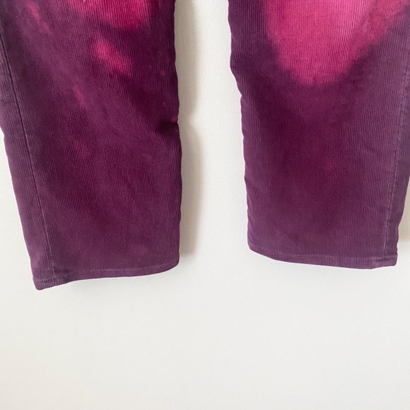 Levi's Wedgie Potent Purple Bleach Dye Straight Leg Corduroy Pants - Picture 4 of 10